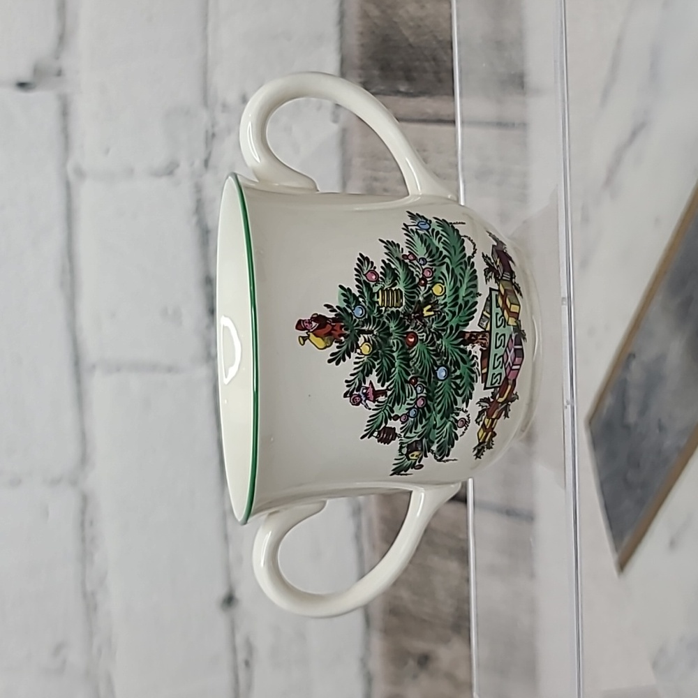 Spode Christmas Tree Classic Mint Vintage Double Handle Ceramic Child Mug/Cup